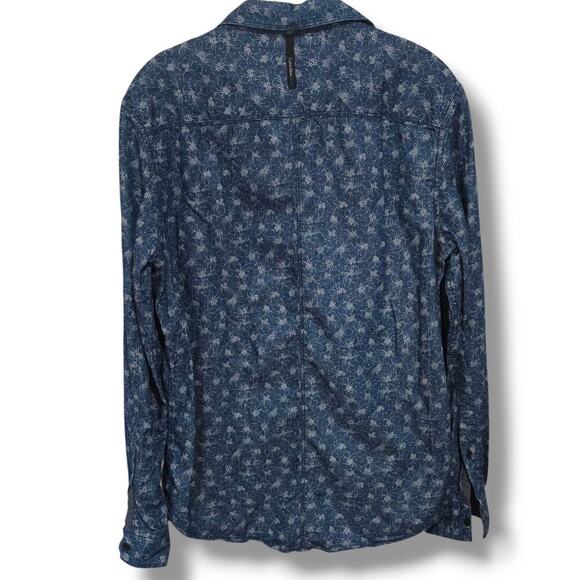 CK Calvin Klein men's blue long sleeves collared button-down shirt  - medium - Picture 2 of 9